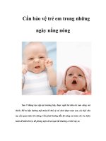 Tài liệu Cần bảo vệ trẻ em trong những ngày nắng nóng doc