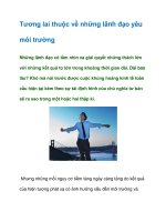 Tài liệu Tương lai thuộc về những lãnh đạo yêu môi trường doc