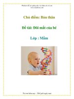 Tài liệu Chủ điểm: Bản thân - Đề tài: Đôi mắt của bé - Lớp : Mầm pdf