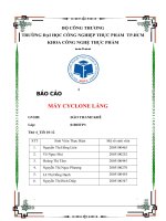 Báo cáo máy CYCLONE LẮNG 