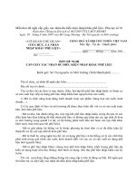 Mẫu đơn đề nghị cấp giấy xác nhận đủ điều kiện nhập khẩu phế liệu - Mẫu đơn đăng ký