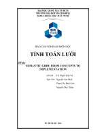BÁO CÁO SEMINAR MÔN HỌC TÍNH TOÁN LƯỚI Đề tài: SEMANTIC GRID: FROM CONCEPTS TO IMPLEMENTATION