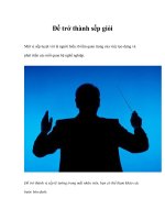 Tài liệu Để trở thành sếp giỏi pdf