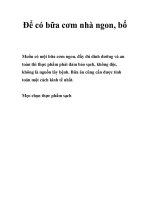 Tài liệu Để có bữa cơm nhà ngon, bổ pdf