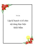 Tài liệu Lập kế họach và tổ chức nội dung thực hiện - Khối Mầm pdf