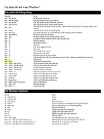 Tài liệu Phím tắt mới trong windows 7 pptx