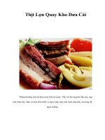 Tài liệu Thịt Lợn Quay Kho Dưa Cải pptx