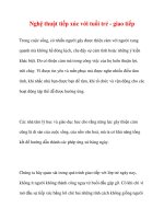 Nghệ thuật tiếp xúc với tuổi trẻ - giao tiếp