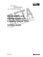 Tài liệu Implementing and Managing Microsoft® Exchange Server 2000 docx