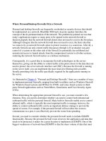 Tài liệu Where Personal/Desktop Firewalls Fit in a Network pptx