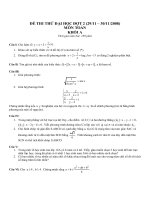 Tài liệu Đề thi thử đại học môn Toán khối A đợt 2 - THPT Đào Duy Từ Hà Nội doc
