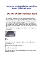 Tài liệu Cấu hình cài đặt cho modem gắn ngoài ppt