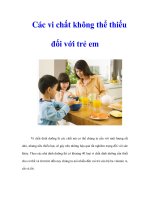 Tài liệu Các vi chất không thể thiếu đối với trẻ em docx