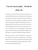 Tài liệu Ứng viên chuyên nghiệp – Thái độ khi phỏng vấn docx