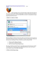 Tài liệu Thủ thuật đơn giản làm giảm dung lượng bộ nhớ trong Firefox pdf