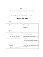 Tài liệu KIỂM TRA, ĐÁNH GIÁ KẾT QUẢ HỌC TẬP CÁC MÔN HỌC - MÔN THỂ DỤC docx