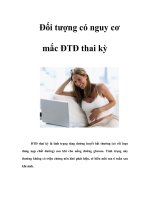 Tài liệu Đối tượng có nguy cơ mắc ĐTĐ thai kỳ doc