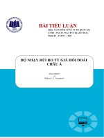 TÌM HIỂU bài NGHIÊN cứu độ NHẠY rủi RO tỷ GIÁ hối đoái CHÂU á 
