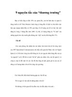 Tài liệu 9 nguyên tắc của “thương trường” doc