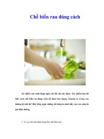 Tài liệu Chế biến rau đúng cách docx