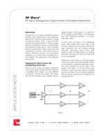 Tài liệu RF Worx® RF Signal Management Opportunities in Broadband Networks docx