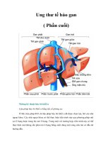 Tài liệu Ung thư tế bào gan ( Phần cuối) doc