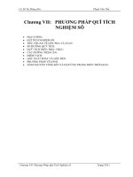 Tài liệu Chương VII: PHƯƠNG PHÁP QUĨ TÍCH NGHIỆM SỐ docx