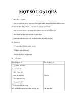 Tài liệu Giáo án 5 tuổi - MỘT SỐ LOẠI QUẢ pdf