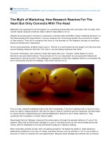 The Myth of Marketing: How Research Reaches For The Heart But Only Connects With The Head