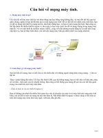 Tài liệu Câu hỏi về mạng máy tính docx