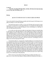 Tài liệu Bài tập: QUẢN LÝ CƠ SỞ SẢN XUẤT VÀ CHẤT docx