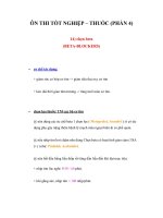 Tài liệu ÔN THI TỐT NGHIỆP – THUỐC (PHẦN 4) pptx