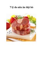 Tài liệu 7 lý do nên ăn thịt bò pdf