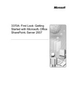 Tài liệu 3370A: First Look: Getting Started with Microsoft Office SharePoint Server 2007 pptx