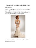 Tài liệu Bí quyết để trở thành một cô dâu xinh ppt