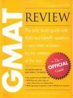 Tài liệu Gmat official guide for toefl 11th edition part 1 docx