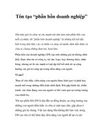 Tài liệu Tôn tạo “phần hồn doanh nghiệp” doc