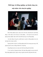 Tài liệu Phối hợp với đồng nghiệp, sự thành công của một nhân viên chuyên nghiệp pdf