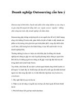 Tài liệu Doanh nghiệp Outsourcing cần lưu ý ppt