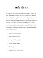 Tài liệu Thiếu tiền mặt doc