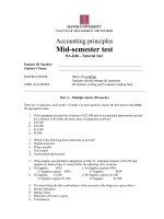 Tài liệu Accounting principles Mid-semester test pdf