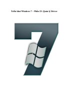 Tài liệu Triển khai Windows 7 – Phần 23: Quản lý Driver docx
