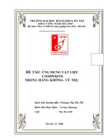 ỨNG DỤNG CỦA compozite TRONG HÀNG KHÔNG VŨ TRỤ 