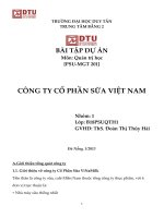 bài tập dự án : công ty cổ phần sữa việt nam 