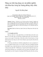 Nâng cao tính ứng dụng các sản phẩm nghiên cứu khoa học trong lực lượng phòng cháy chữa cháy 