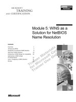 Tài liệu Module 5: WINS as a Solution for NetBIOS Name Resolution doc