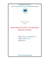 Tiểu luận Khủng hoảng nợ công và các biện pháp kiểm soát nợ công