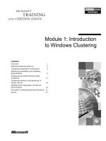 Tài liệu Module 1: Introduction to Windows Clustering docx