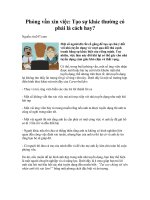 Tài liệu Phỏng vấn xin việc: Tạo sự khác thường có phải là cách hay? pdf