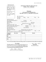 Tài liệu Mẫu tờ khai cấp, gia hạn, sửa đổi, bổ sung hộ chiếu công vụ và hộ chiếu ngoại giao docx